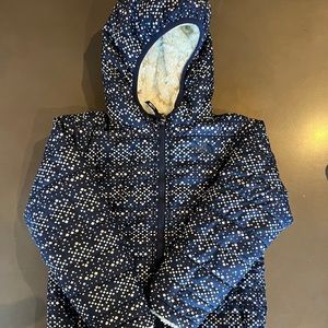 Girls north face reversible puffer - fleece jacket